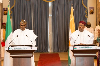 President Muhammadu Buhari and Niger's President Mahamadou Issoufou.