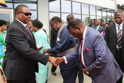 President Peter Mutharika and former minister of agriculture George Chaponda (file photo).