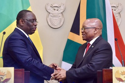 Le président Macky Sall rend visite au président Jacob Zuma de l'Afrique du Sud