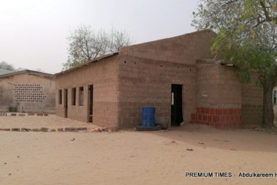 Front view of the dormitory from where the girls were abducted.