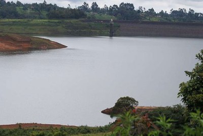 An image of a half-empty Ndakaini Dam (file photo).