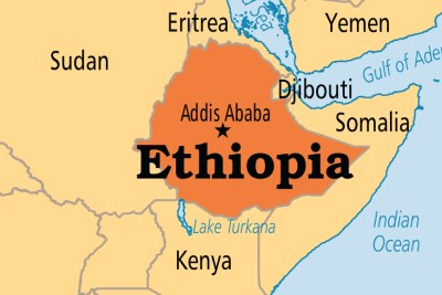 Ethiopia on map.