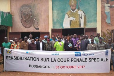 Participants at an awareness workshop on the Special Criminal Court held on October 30, 2017 in Bossangoa