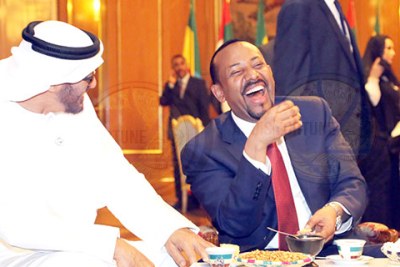 Prime Minister Abiy Ahmed and Mohammad bin Zayed Al Nahyan.