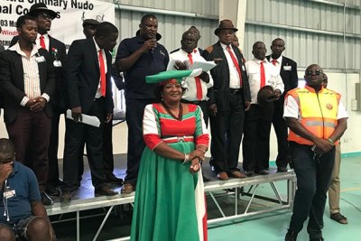 Newly elected National Unity Democratic Organisation President Esther Utjiua Muinjangue.