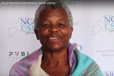 Sizani Ngubane, founder of the Rural Women's Movement land rights group