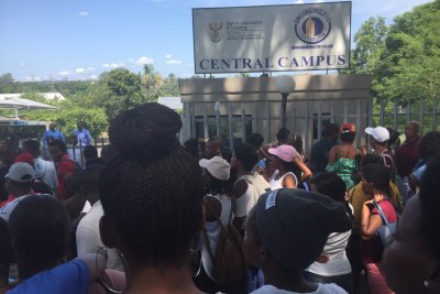 Students protest outstanding NSFAS fees (file photo).