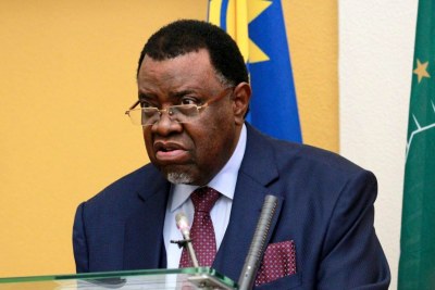 Namibian President Hage Geingob (file photo).