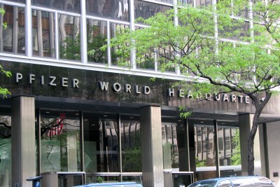 Pfizer World Headquarters in New York City (file photo).