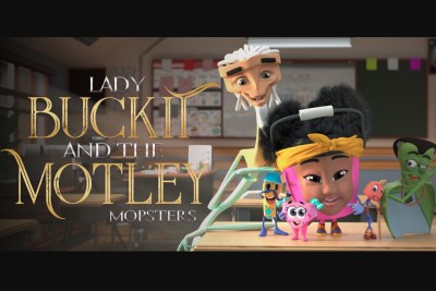LadyBuckit and the Motley Mopsters poster.