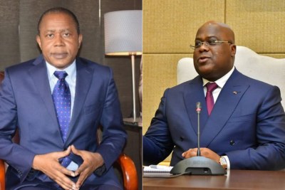 Denis Kadima( g) et Felix A. Tshisekedi président de la RDC (d)