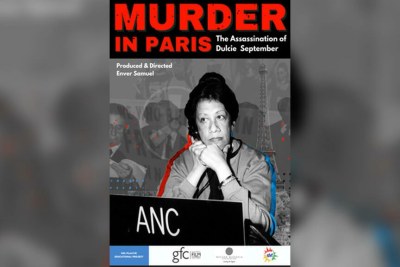 L'affiche du film «Murder in Paris», du réalisateur Enver Samuel, autour de l'assassinat de l'activiste anti-apartheid Dulcie September à Paris en 1988.