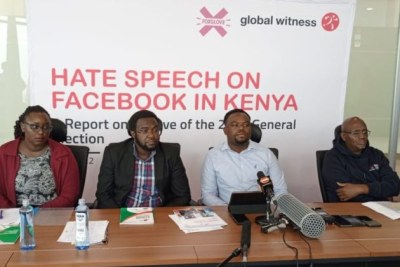 The advocacy group Global Witness says Facebook must take emergency steps to stop hate speech on the social media platform in the final days before Kenyans vote on August 9.