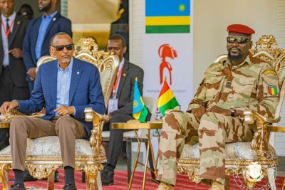 Paul Kagamé, Président du Rwanda et Mamady Doumbouya, Président de la Transition en Guinée